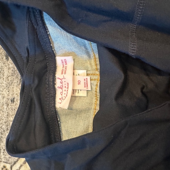 Isabel Maternity by Ingrid & Isabel Women's Denim and Dark Blue Shorts - Picture 2 of 3